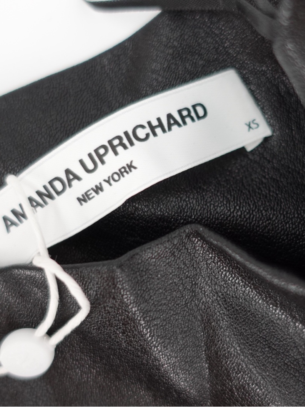 Amanda Uprichard Faux Leather Pants Black Skinny Leg Size XS NWT - Picture 4 of 12